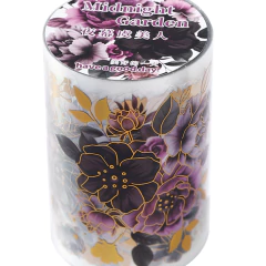 Cinta PET XXL Midnight Garden con Foil Holografico