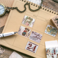 Stickers Cajita Navidad Vintage