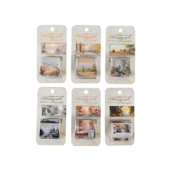 Cintas decorativas PET Gramophone Series de 40mm x 2m con diseños vintage y artísticos en seis variedades diferentes