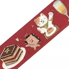 Washi tape BGM con foil World Cafe 20 mm x 5m - tienda online