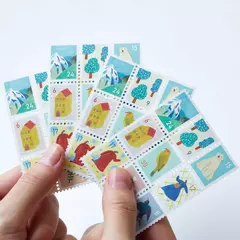 Set de stickers estampillas papel KITTA Special