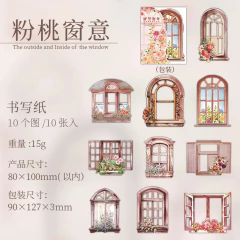 Pack 20 stickers cartulina Outside the Window - Casa Washi