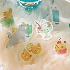 Pack de 45 Flake Stickers con foil Nyan Cafe