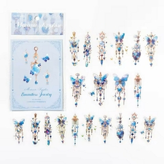 Pack 20 sticker Pet holo con dorado Ice Crystal