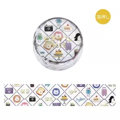 Washi tape BGM con foil World Cafe 20 mm x 5m - comprar online