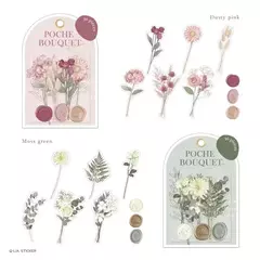 Pack de 36 stickers Poche Bouquet Bloom
