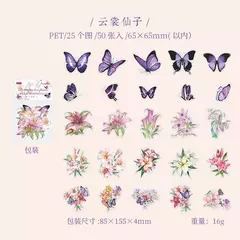 Sticker Butterfly Love Flower