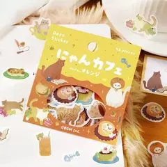 Pack de 45 Flake Stickers con foil Nyan Cafe