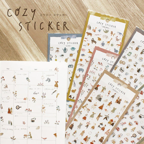 Plancha de stickers Cozy
