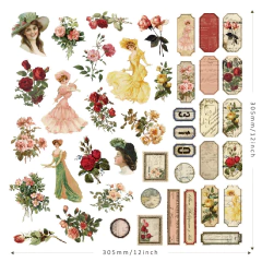 Set de 30 stickers Vintage Paradise series Panalisa Serie A