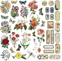 Set de 30 stickers Vintage Paradise series Panalisa