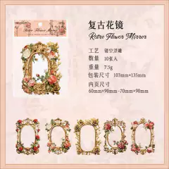 Pack de 10 marcos troquelados Flower Mirror