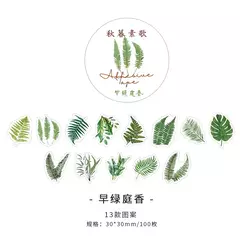Rollo de 100 washi stickers Nature Jiyu