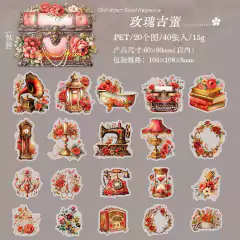 Pack de 40 stickers PET Floral Fragance