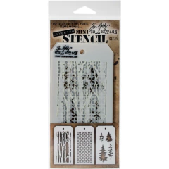 Tim Holtz Mini Layered Stencil Set 3/Pkg
