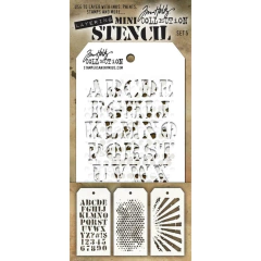 Tim Holtz Mini Layered Stencil Set 3/Pkg
