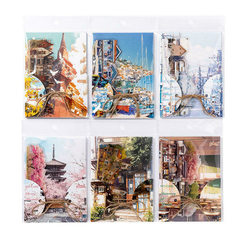 Set de 32 hojas de Paisaje de Viajes