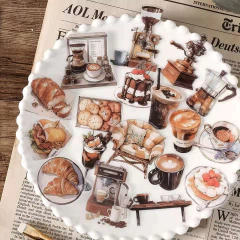 Pack de 40 stickers PET Retro Song Series - comprar online