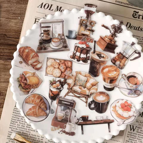 Pack de 40 stickers PET Retro Song Series - comprar online