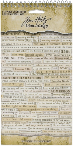 Tim Holtz Idea-Ology Spiral Bound Sticker Book  4.5"X8.5"