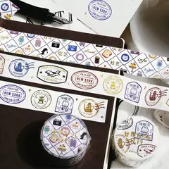 Washi tape BGM con foil World Cafe 20 mm x 5m
