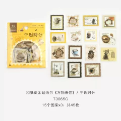 45 Stickers washi con foil Universal Nature Post