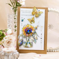 Pack 10 sticker Pet Holo y Dorado Vases and Flowers en internet