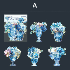 Pack 10 sticker Pet Holo y Dorado Vases and Flowers - tienda online