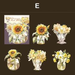 Pack 10 sticker Pet Holo y Dorado Vases and Flowers en internet