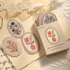 Cajita de 45 Stickers Flowers and Romance