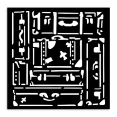 Stamperia Stencil 4.72"x4.72" Art of Travelling