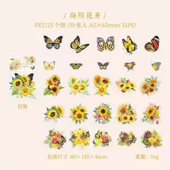 Sticker Butterfly Love Flower
