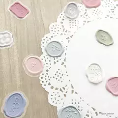 Pack stickers Sellos de Cera Colores Pastel