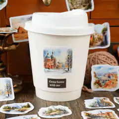 Stickers Cajita Rectangular The World is so Big