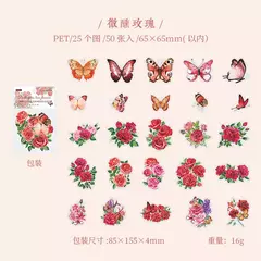 Sticker Butterfly Love Flower