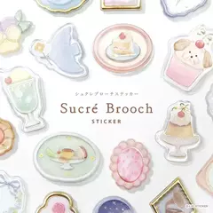 Plancha de Stickers PVC con foil Sucre brooch