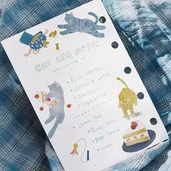 Pack de 45 Flake Stickers con foil Nyan Cafe
