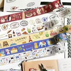 Washi tape BGM con foil World Cafe 20 mm x 5m - comprar online