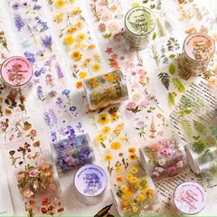 Cinta PET Flowers Junk Journal 50mm x 2m