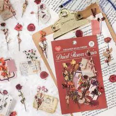 Pack 40 stickers PET Dried Flower Series
