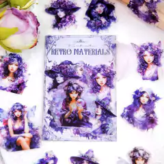 Pack 20 stickers PET Retro Materials