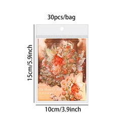 Pack de 30 Stickers PET Elves in Flowers