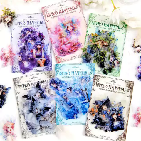 Pack 20 stickers PET Retro Materials