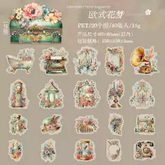 Pack de 40 stickers PET Floral Fragance en internet