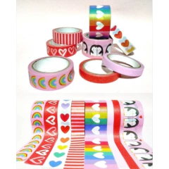 WASHI TAPE BOX 8 ROLLOS de 5m "HAPPY"