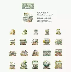 Pack 40 stickers PET Little House