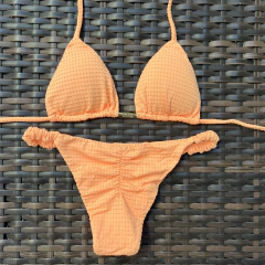 Conjunto Laranja- Calcinha Frufru e Top Cortininha - comprar online