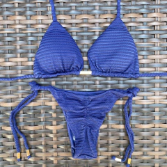 Canelado Crochê Marinho- Laço Fino