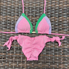 Recortes Lurex Rosa Thalita- Laço grosso - comprar online