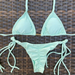 Trança Verde acqua- Lacinho Fino - comprar online